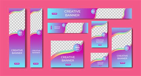 Set Of Ad Banner Template Design 7847668 Vector Art at Vecteezy