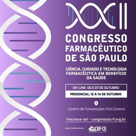 Crf Ce Apoiador Institucional Do Xxii Congresso Farmac Utico De S O