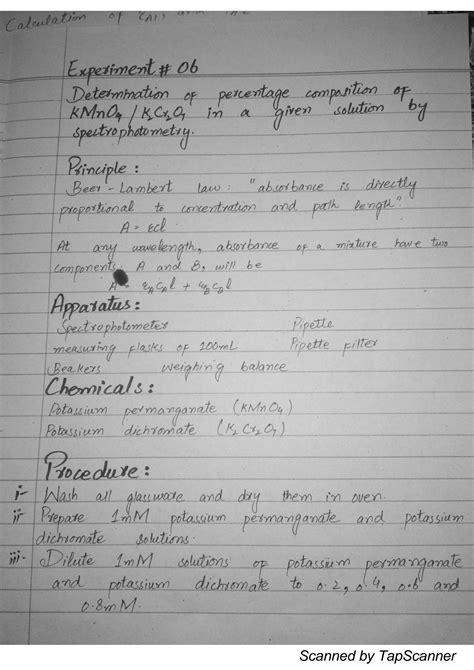 SOLUTION Determination Of Percentage Composition Of Kmno4 Through