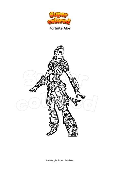 Coloriage Fortnite Aloy Supercolored