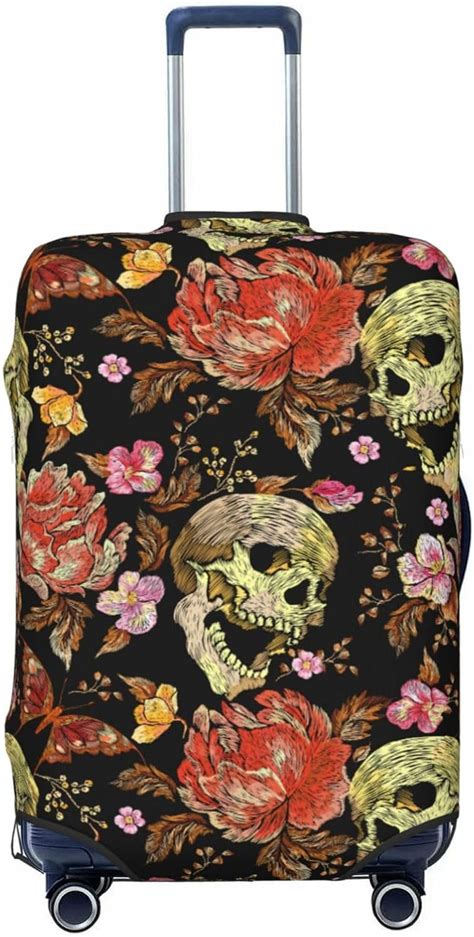 Chenhau Housse de protection pour valise motif tête de mort housse de