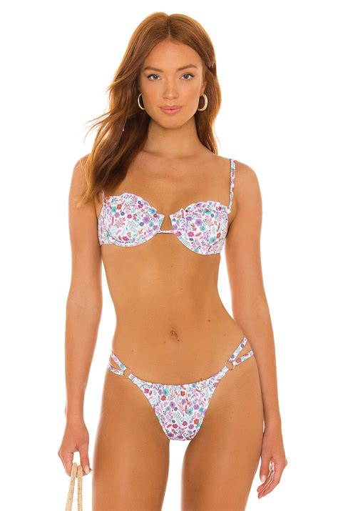 Bananhot X REVOLVE Emilie Bikini Top In Pink Floral REVOLVE