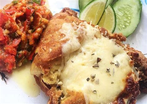 Resep Ayam Geprek Mozarella Ala Makzayn Oleh Rafika Devi Saragih Cookpad