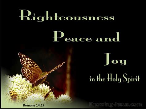 Romans 14 17 Righteousness Peace And Joy Black