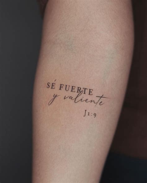 Se Fuerte Y Valiente Clealtattoo Finelinetattoo Singleneedle