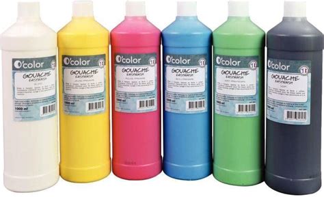 Carton De Flacons De L De Gouache Liquide O Color Easywash Couleurs