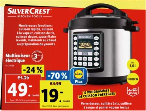 Lidl Plus Multicuiseur Silvercrest Programmes De Cuisson Cuve