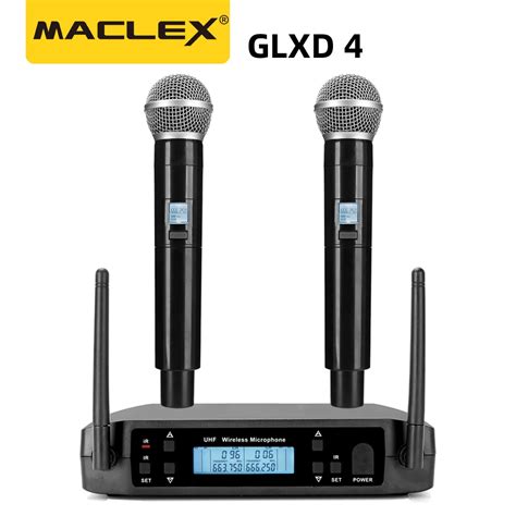 GLXD4 Wireless Microphone 2 Channel UHF 640 690MHz Professional