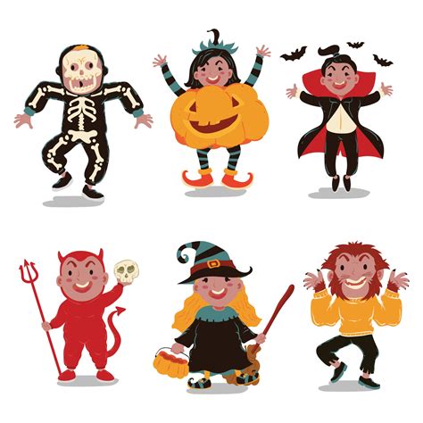 Halloween Costume Party Character Set 3299856 Vector Art at Vecteezy