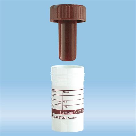 Faeces Tube With Blade Screw Cap Lx X Mm White Faeces