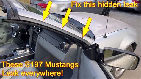 2005 2014 Ford Mustang Convertible Fix Hidden Leaks Behind Window Trim