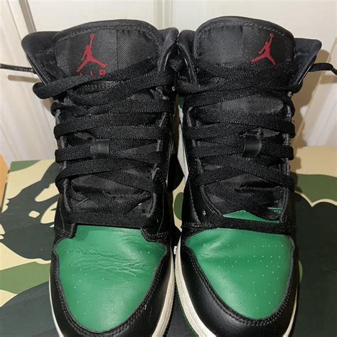 Jordan Mid Green Toe Size Uk Us They Are A Depop