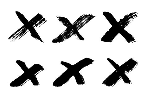 Premium Vector Hand Drawn Cross Mark Doodle Set Marker Wrong Sign