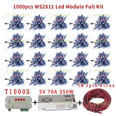 Pcs Mm Ws Ic Full Color Pixel Led Module Light Dc V Input