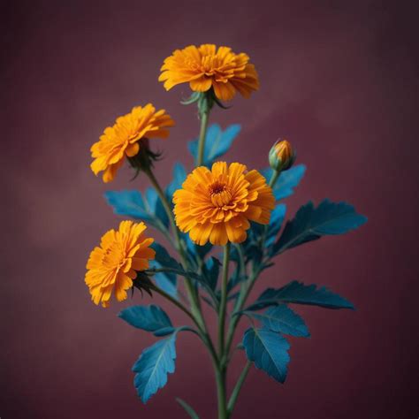 marigold flower with plain background cinematic view 47579861 Stock ...