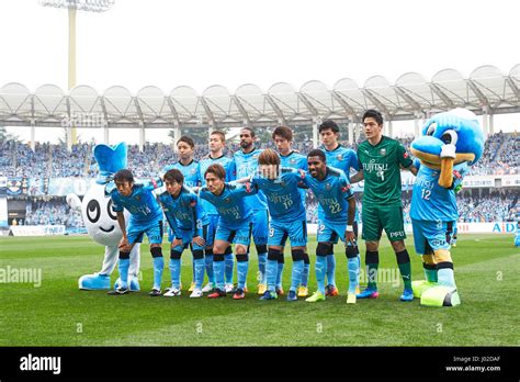 Kawasaki Frontale Team Group Line Up High Resolution Stock Photography