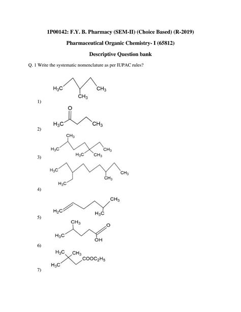 Solution Pharmaceutical Organic Chemistry Practice Questions Studypool