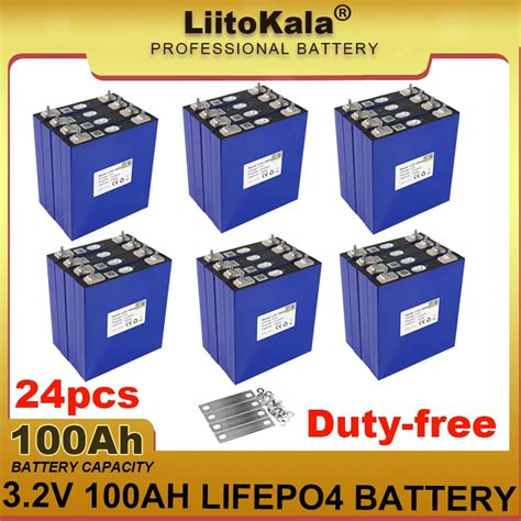 24 St Cke Liitokala 3 2 V 100ah Lifepo4 Batterie Diy 12v 24v 3c Lithium