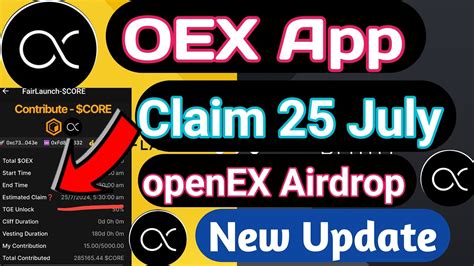 OEX App Airdrop Claim 25 July Update OpenEX Network New Update OEX