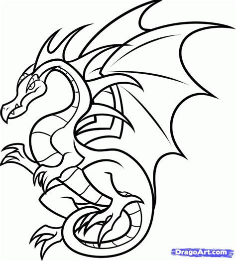 Dragon Drawings Black And White | Free download on ClipArtMag