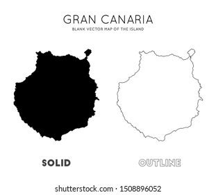 Gran Canaria Map Blank Vector Map