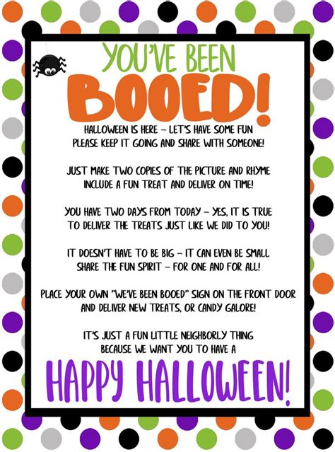 Free Printable You Ve Been Booed Poem Printable Word Searches