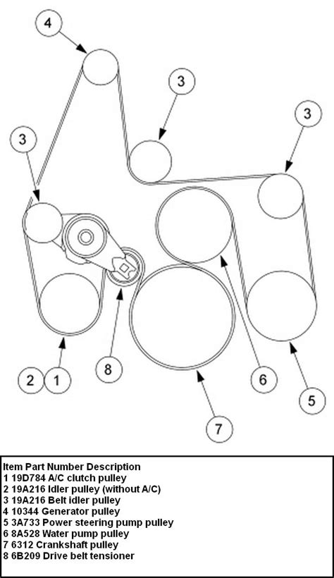 2006 Ford F250 60 Belt Diagram Belt Serpentine 2004 Ford Di