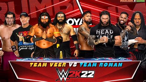 Wwe Full Match Team Roman Reigns Vs Team Veer Mahaan Royal Rumble