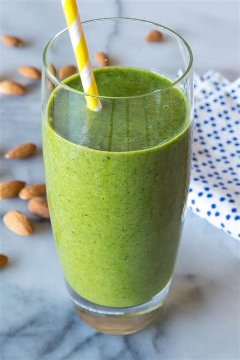 Almond Butter Spinach Smoothie What S Gaby Cooking