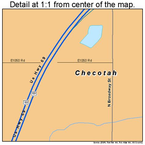 Checotah Oklahoma Street Map 4013650