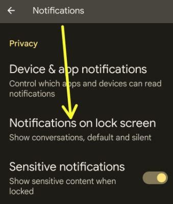 How To Show Or Hide Notifications On Lock Screen Android