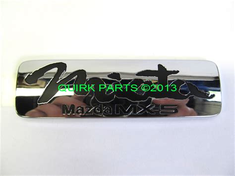 Mazda Miata Rear Chrome Emblem W Black Lettering Oem New