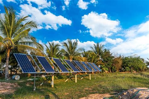 Panel de energía solar fotovoltaica para la agricultura en un área de