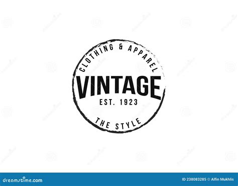 Classic Vintage Retro Label Badge Logo Design For Cloth Apparel Stock