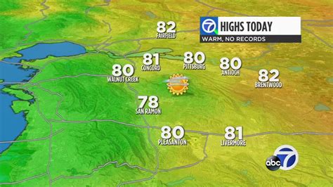 San Francisco Bay Area Accuweather Forecast Costal Fog Low Clouds Move Inland Tonight Abc7