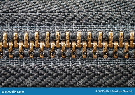 Yellow Metallic Zipper Texture Stock Photo Image Of Fastener Canvas