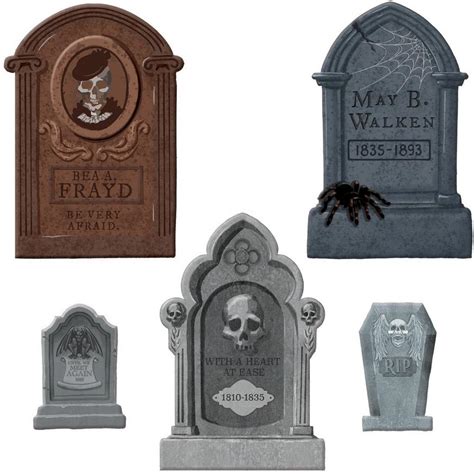 Halloween Tombstone Set 5pc Party City