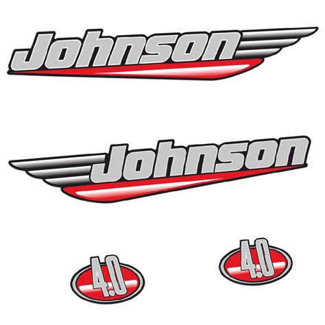 Adhesivos Johnson Hp Dos Tiempos Motor Fueraborda Pegatinas En