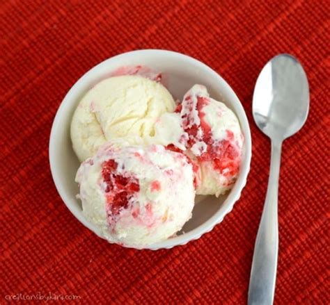 No Churn White Chocolate Raspberry Swirl Ice Cream