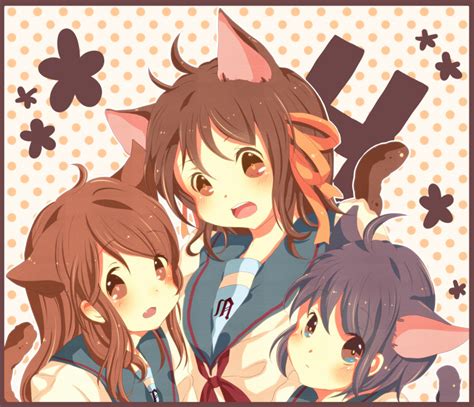 Safebooru Animal Ears Asahina Mikuru Brown Eyes Brown Hair Cat Ears