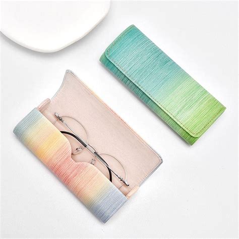 Bag Pu Leather Rainbow Eyewear Bag Sunglasses Storage Box Eyewear Cases Spectacle Case Glasses