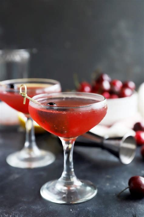 Cherry Bourbon Sour Cocktail Recipe Cake N Knife