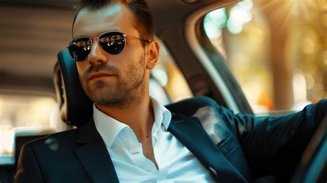 Premium Photo Portrait Of An Elegant Man In A Black Suit