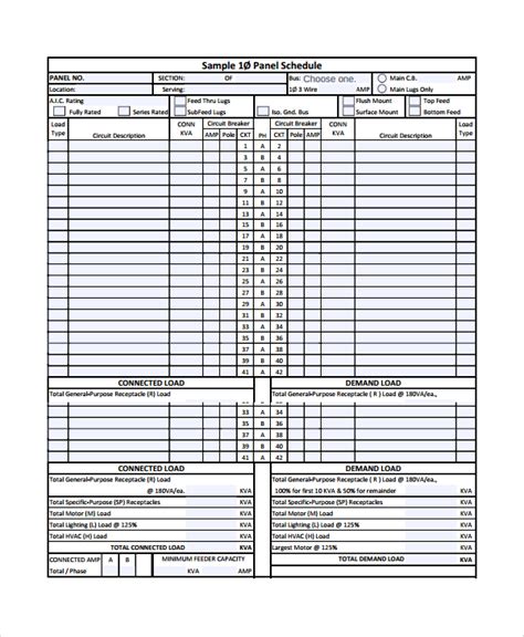 FREE 18+ Sample Panel Schedule Templates in PDF