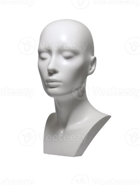 White Mannequin Head Isolated On Transparent Background 32545958 PNG