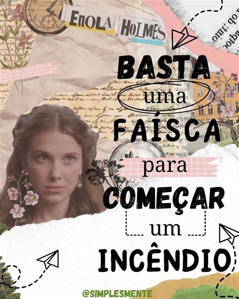 Lettering Digital Frase Do Filme Enola Holmes 2 Frases Sobre Livros