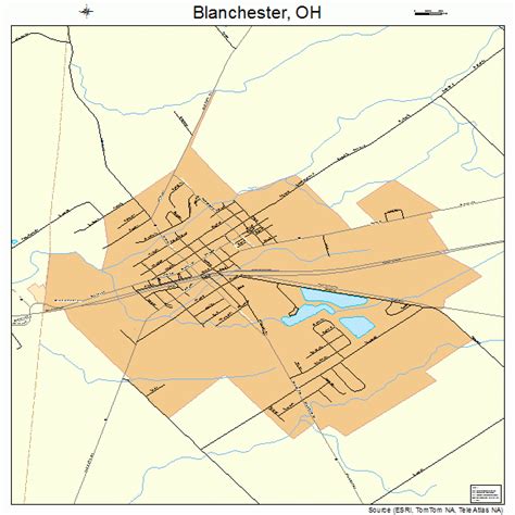 Blanchester Ohio Street Map 3906908