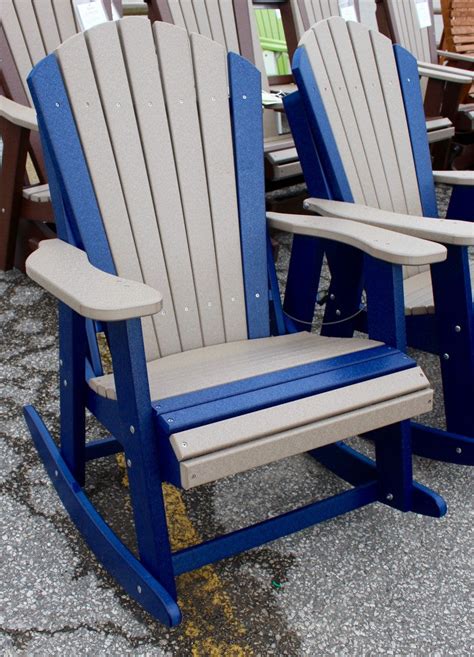 Poly Adirondack Rocking Chair Amish Traditions