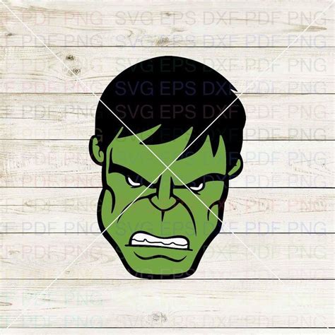 Hulk Hand Face Silhouette Svg Dxf Eps Pdf Png Cricut Etsy Hulk