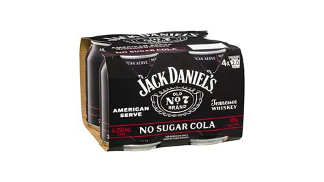 Jack Daniel S American Serve No Sugar Rtd Tennessee Whiskey Cola Cans